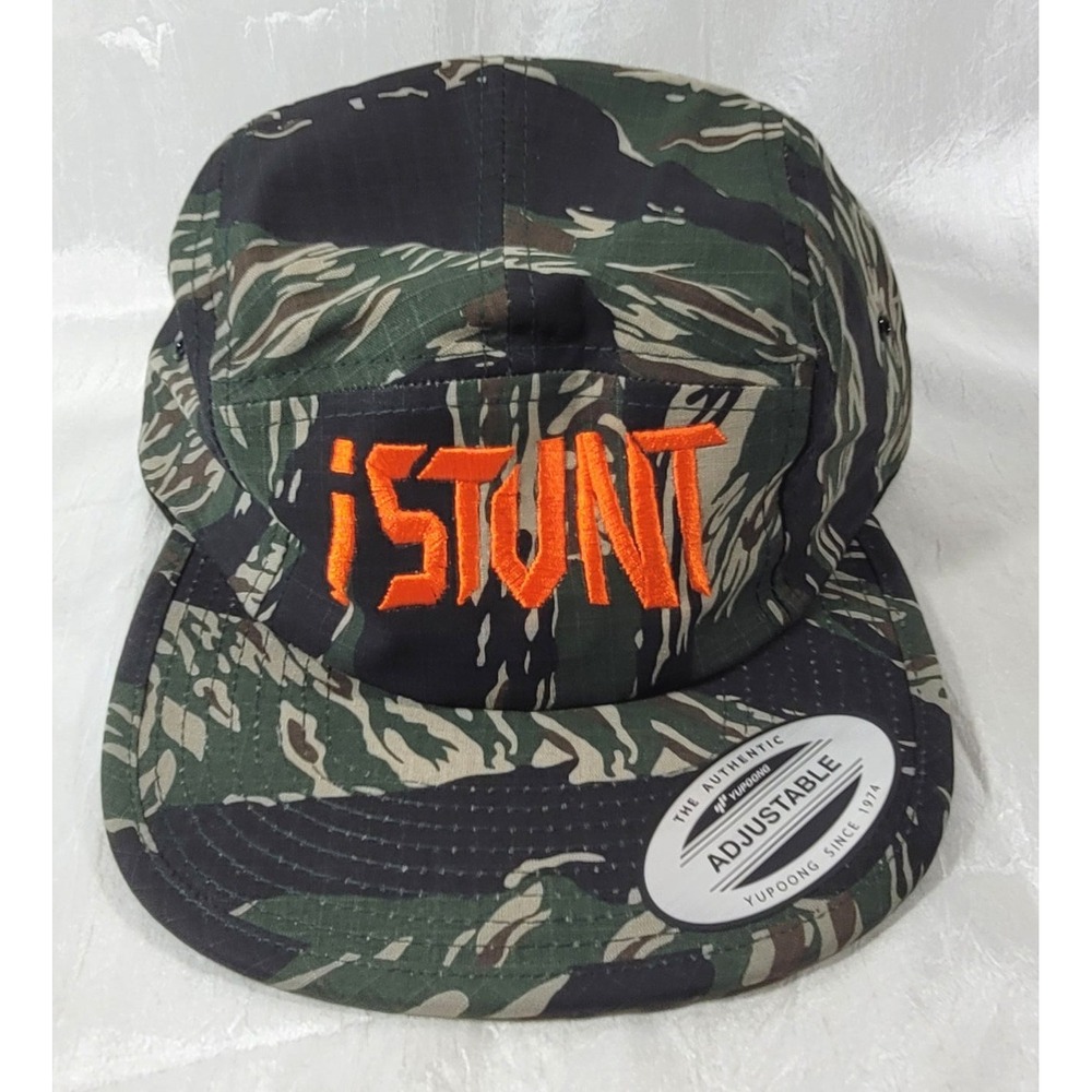 Yupoong Ripstop Fabric Green Tiger Camo iSTUNT Embroidered Adjustable Hat